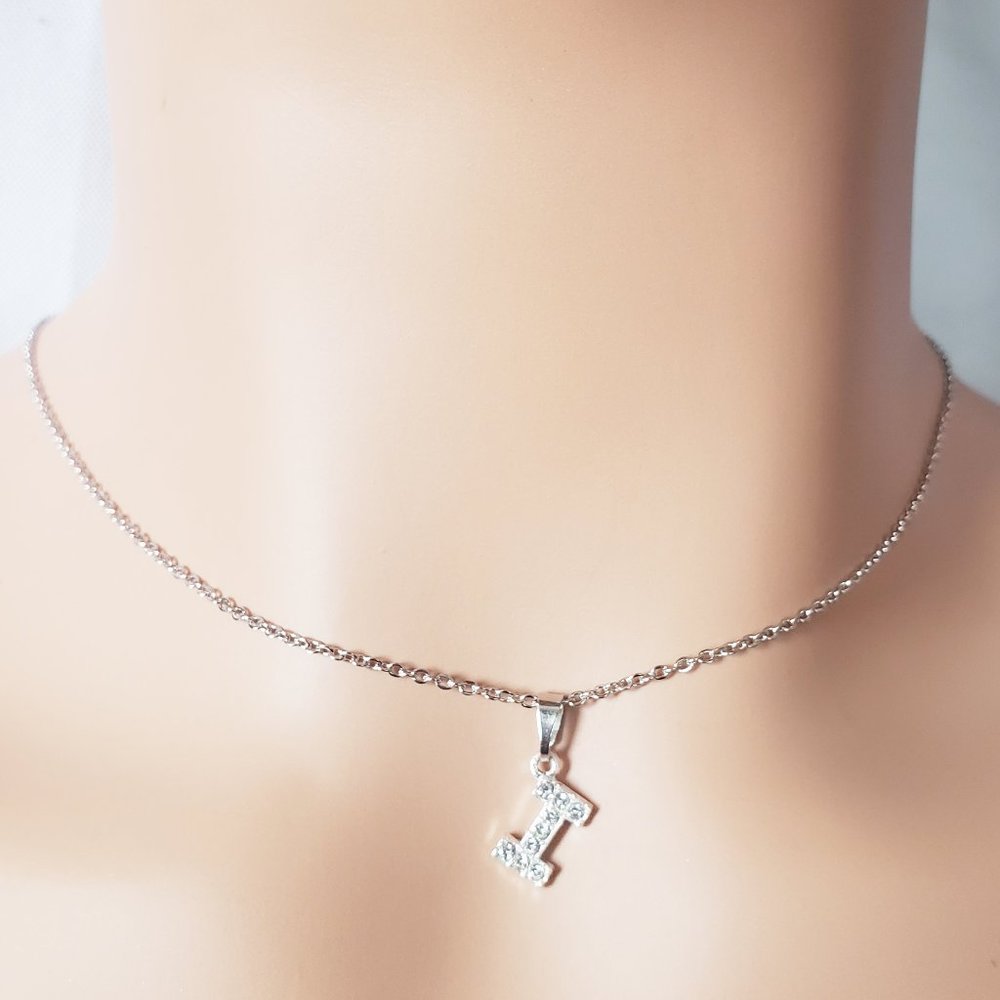 Initial I Silver Necklace